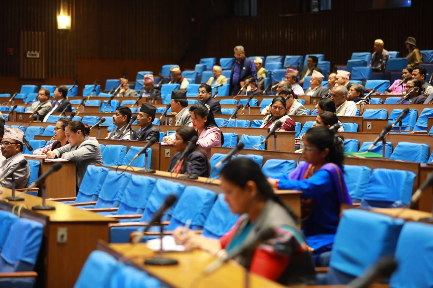 बजेटमाथि उठेका प्रश्नको सम्बन्धित मन्त्रीले जवाफ दिँदै