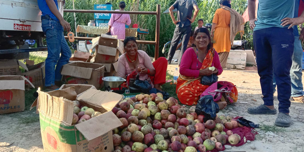 जुम्लामा उत्पादन, कैलालीमा व्यापार