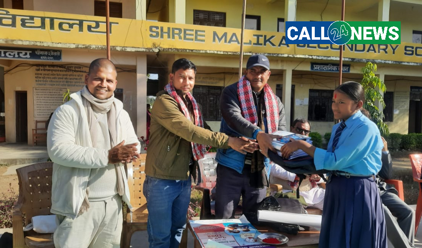 कैलालीको गौरीगंगाका १५ जना बालबालिकालाई शैक्षिक सामाग्री वितरण